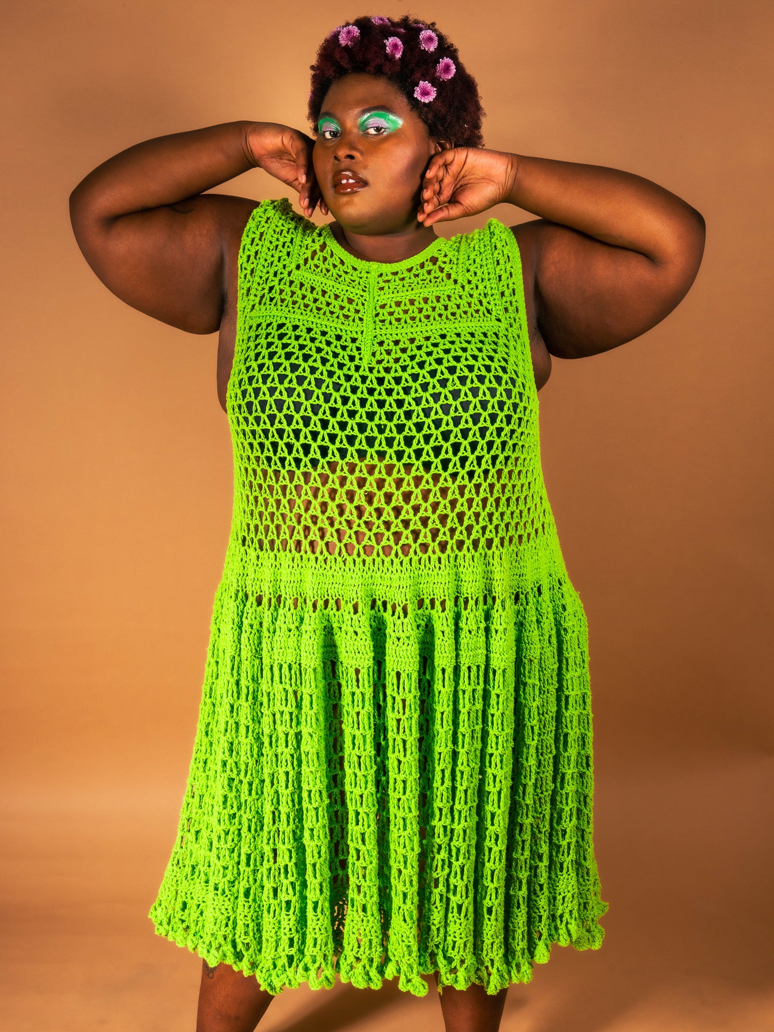 Plus size crochet dress best sale