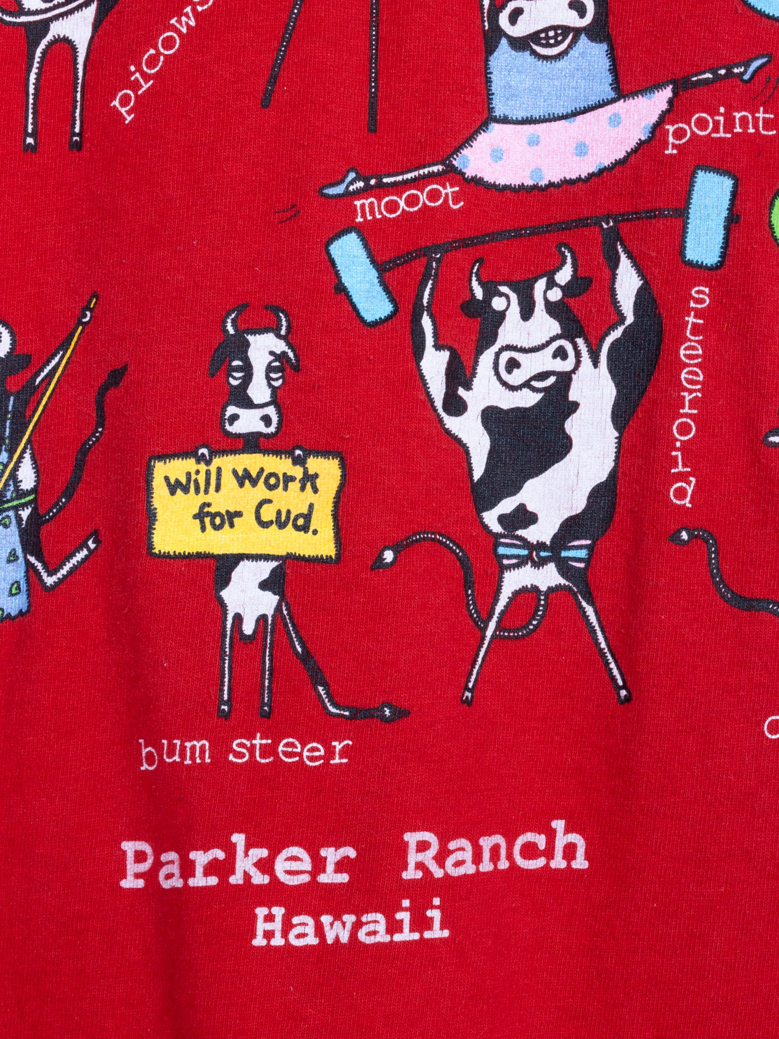 "Parker Ranch Hawaii" Cow Tee (L/XL)