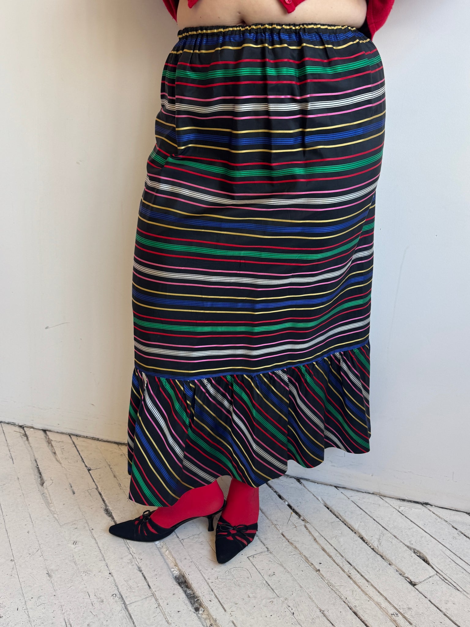 Vintage - Striped Long Skirt (XL/1X)