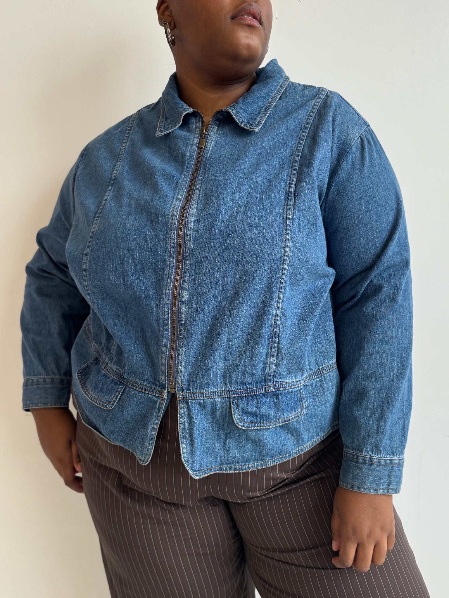 Vintage - Denim Zip Jacket (3X)