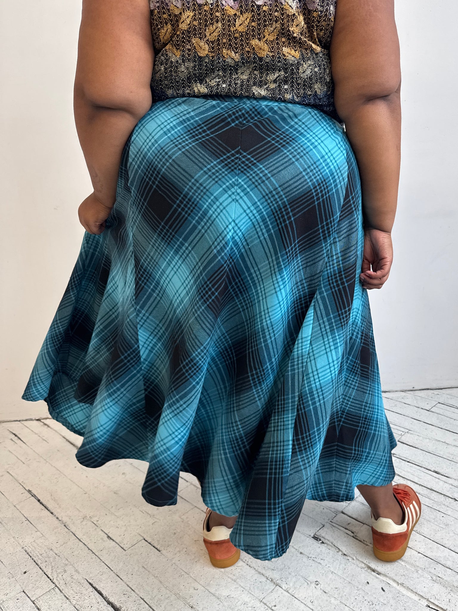 Vintage - Plaid Maxi Skirt (3X)