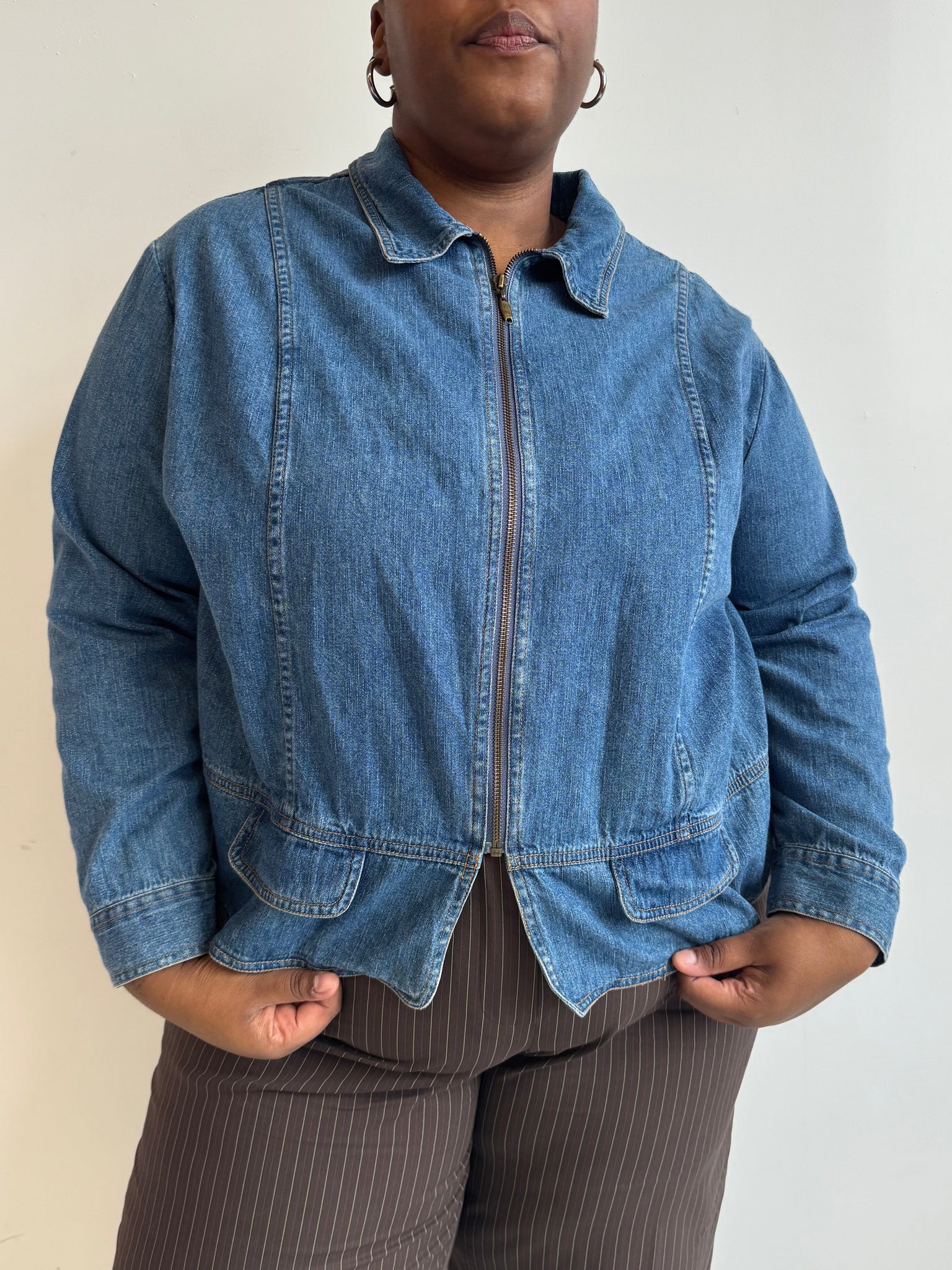 Vintage - Denim Zip Jacket (3X)