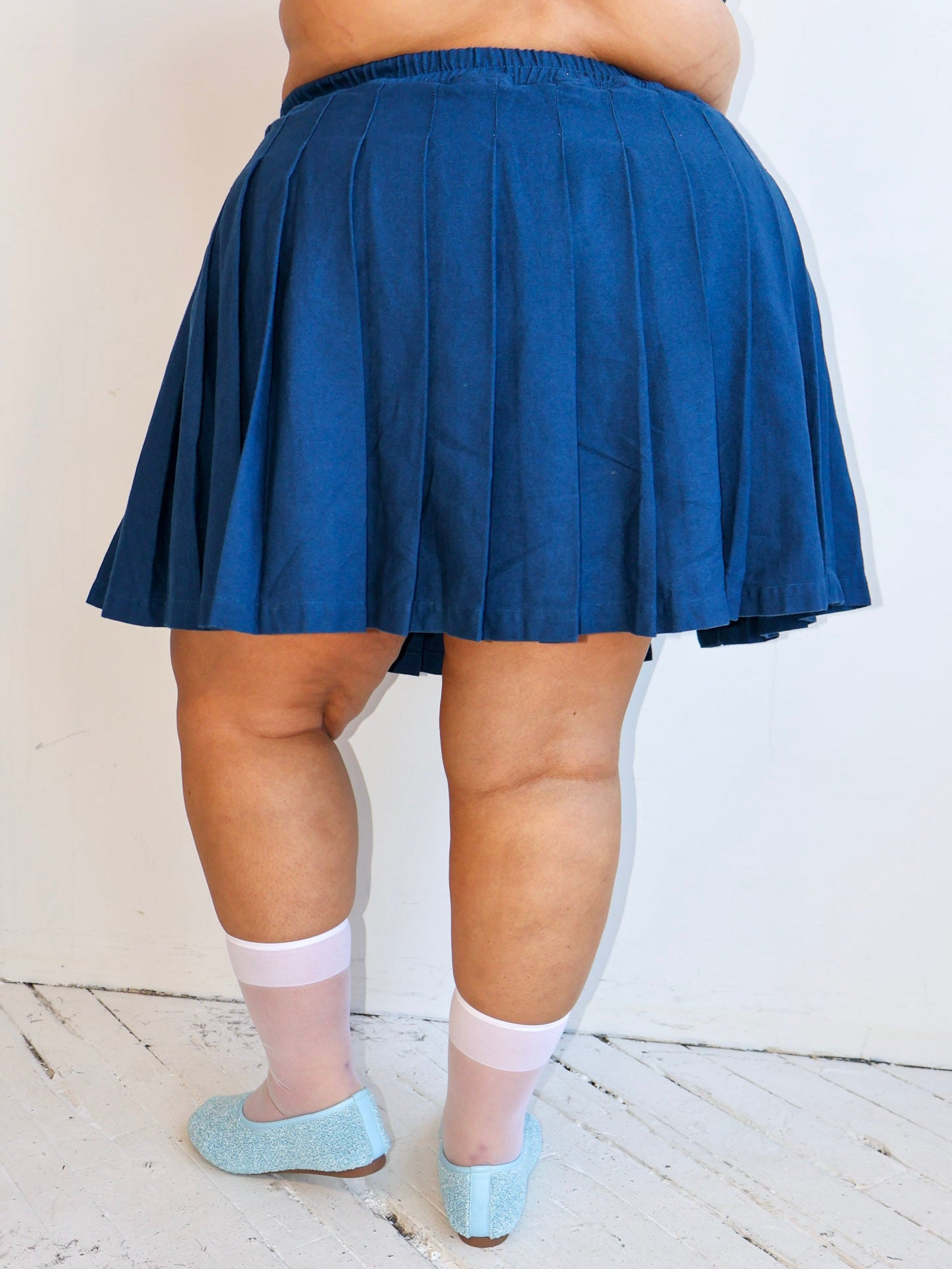 Noble - Navy Pleated Skort (XL-3X)