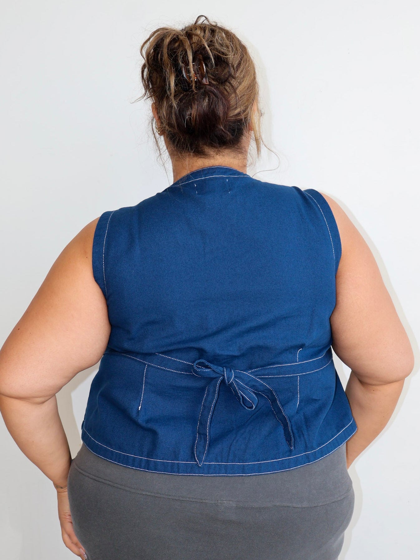 Noble - Navy Flared Vest (XL-3X)