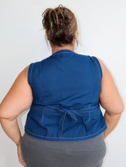 Noble - Navy Flared Vest (XL-3X)