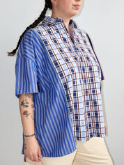 Cassie's Shop - Plaid Stripe Button Down (3X)