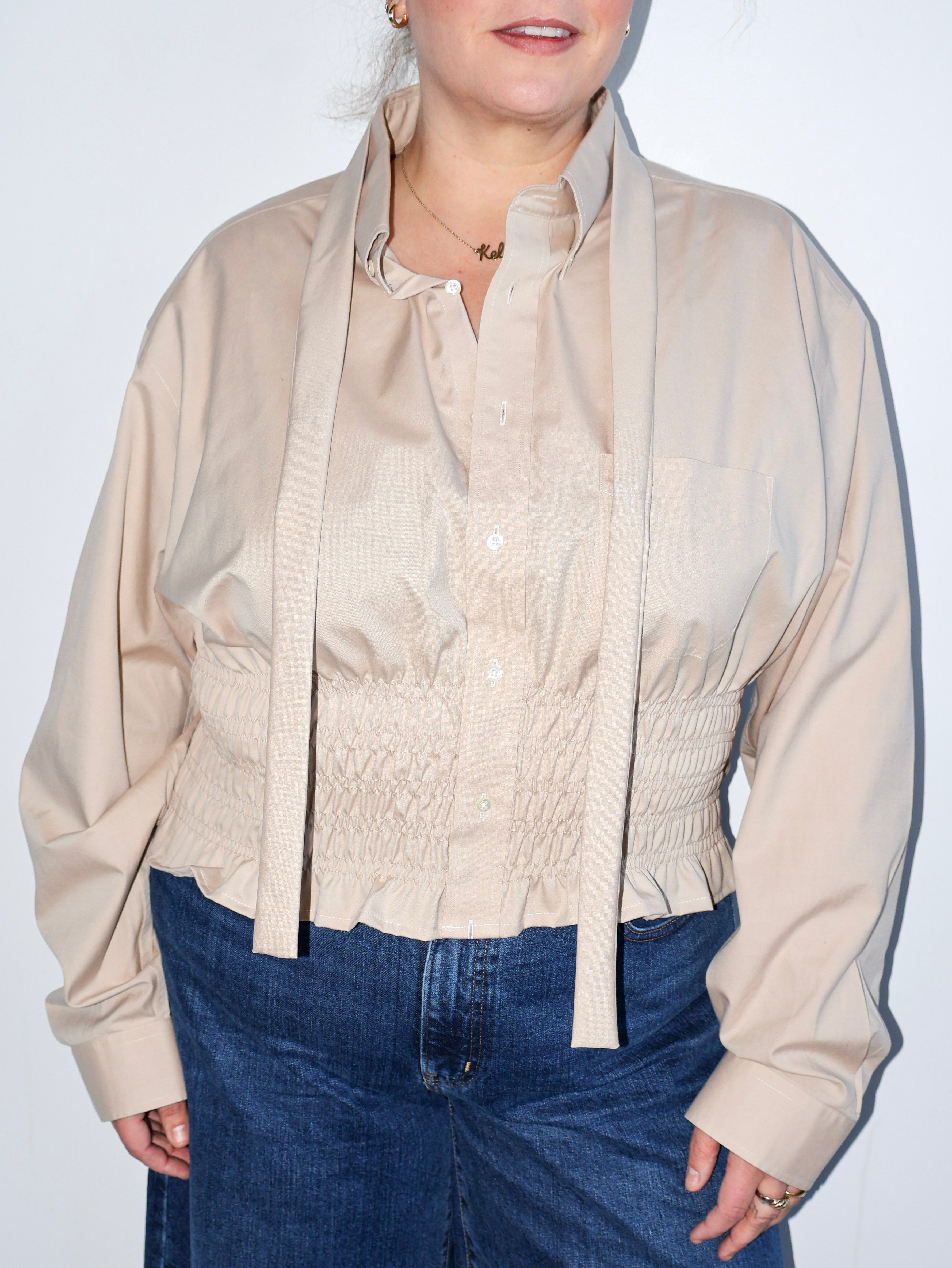 LAHMICHELLA - Beige Marielle Top (1X/2X)