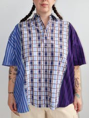 Cassie's Shop - Plaid Stripe Button Down (3X)