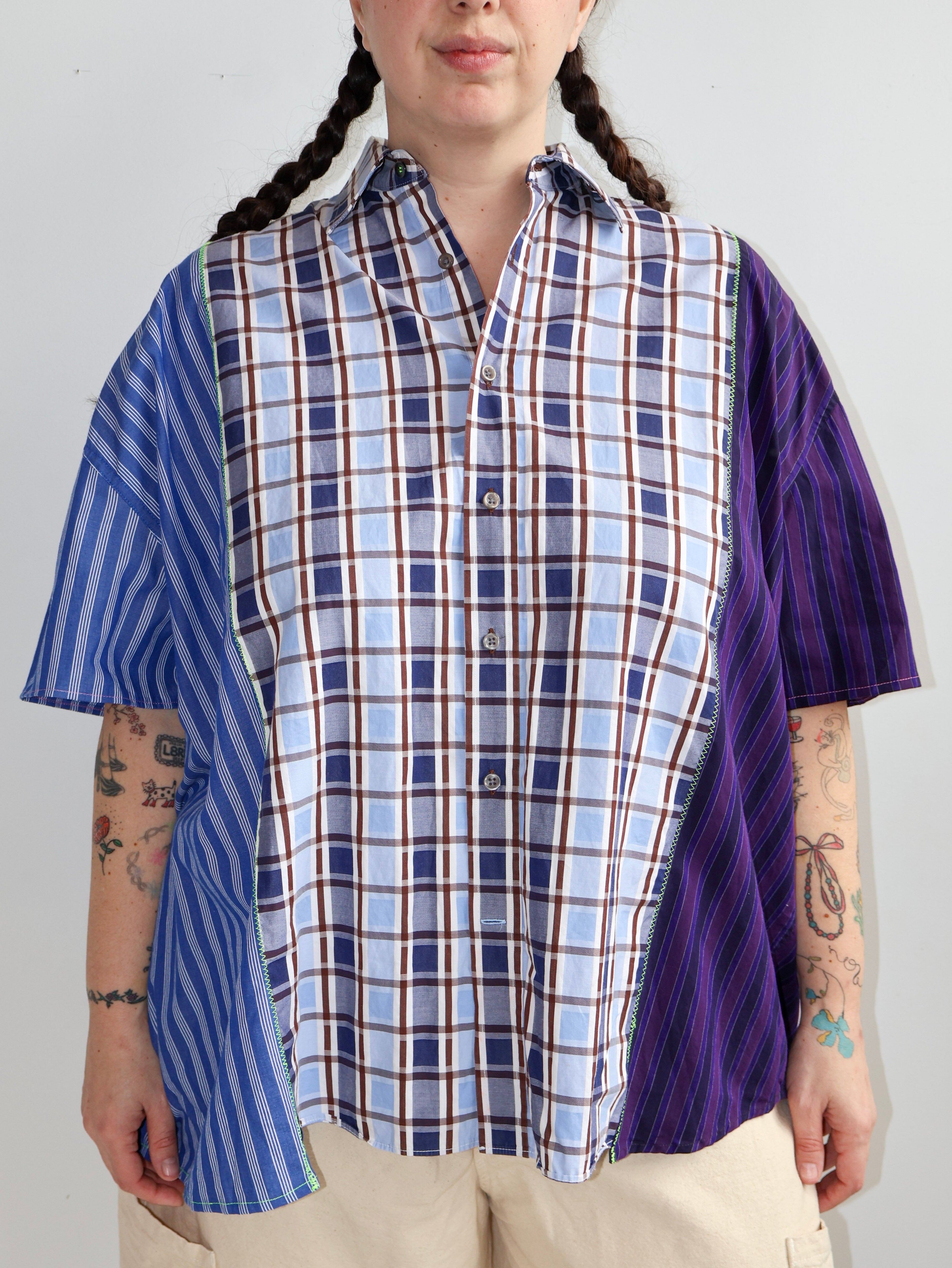 Cassie's Shop - Plaid Stripe Button Down (3X)