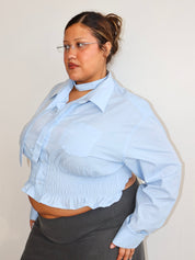 LAHMICHELLA - Light Blue Marielle Top (3X)