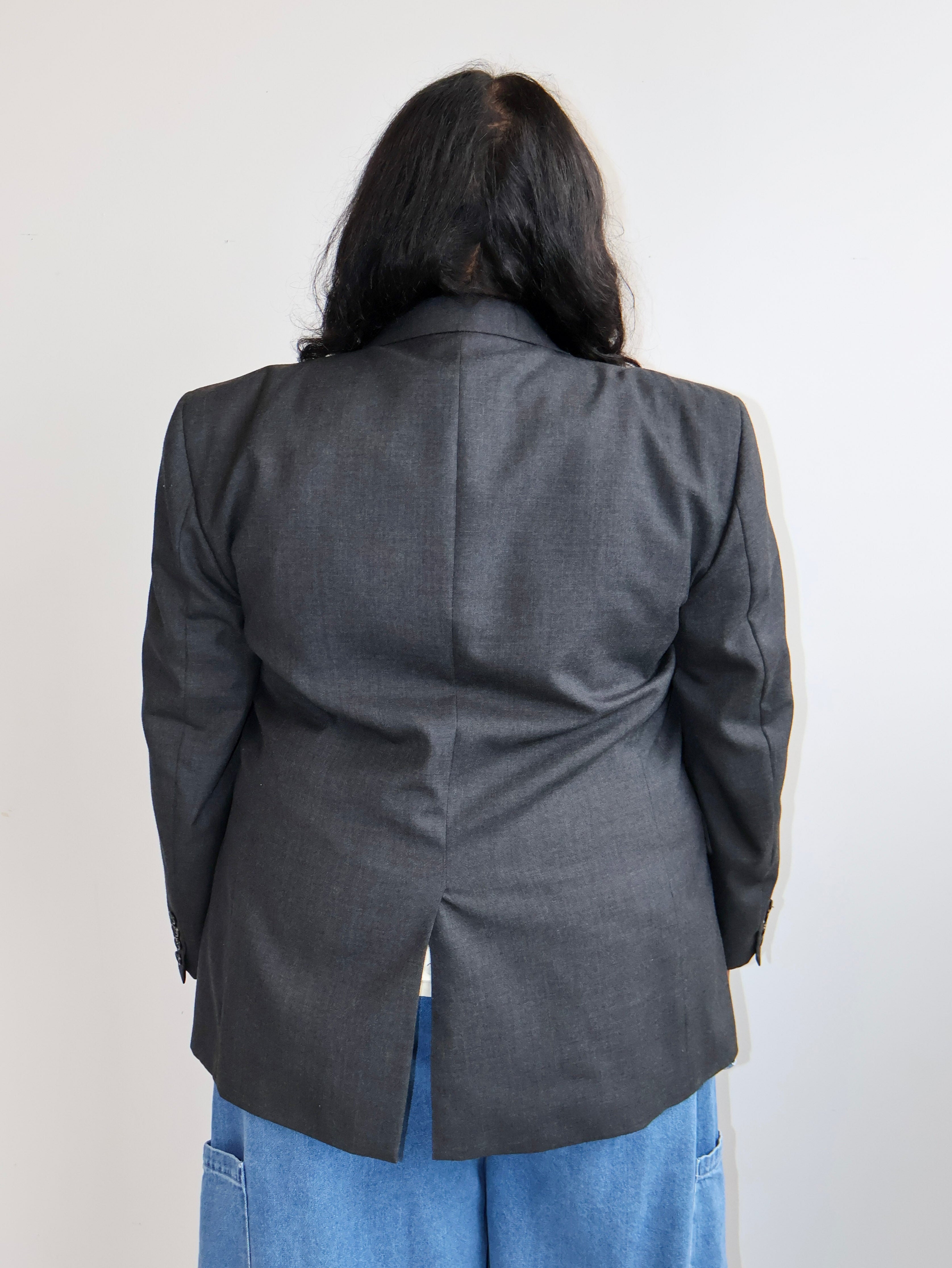 Shop Journal x BRZ - Gray Embellished Blazer (1X/2X)