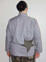 Tiberi x BRZ - Plaid Cutout Top (2X)