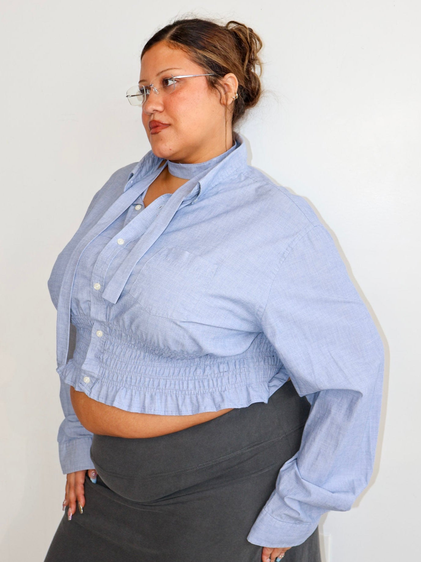 LAHMICHELLA - Light Blue Marielle Top (2X)