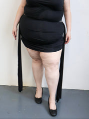 Aline - Amara Ruched Mini Skirt (1X-4X)
