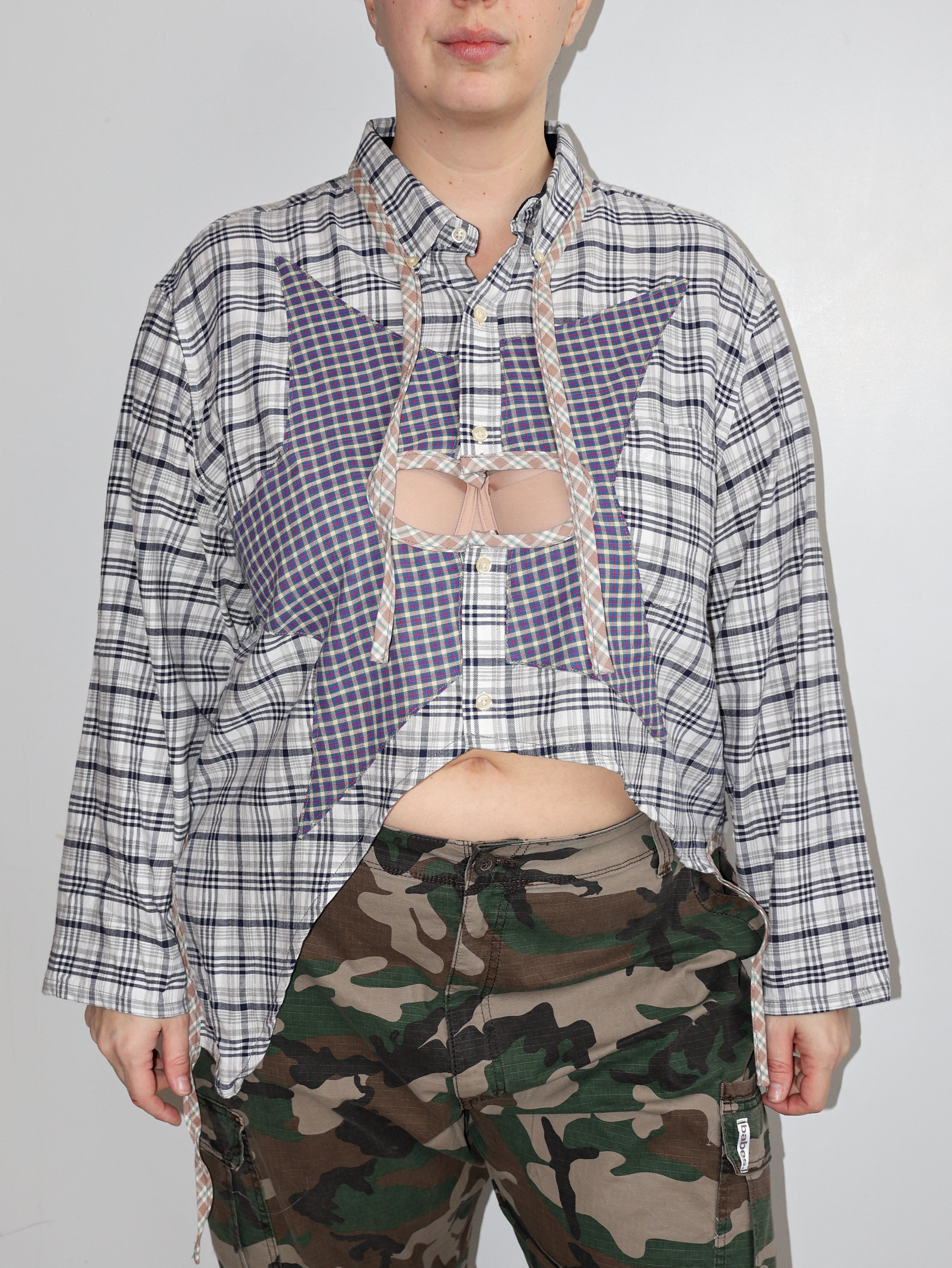 Tiberi x BRZ - Plaid Star Top (2X)