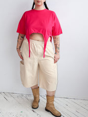 Shop Journal x BRZ - Hot Pink Garter Tee (XL)