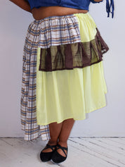 makmak - Brown and Butter Yellow Skirt (XL-5X)