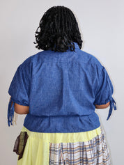 Grandpa's Shirts - Denim Puff Sleeve Shirt (3X)