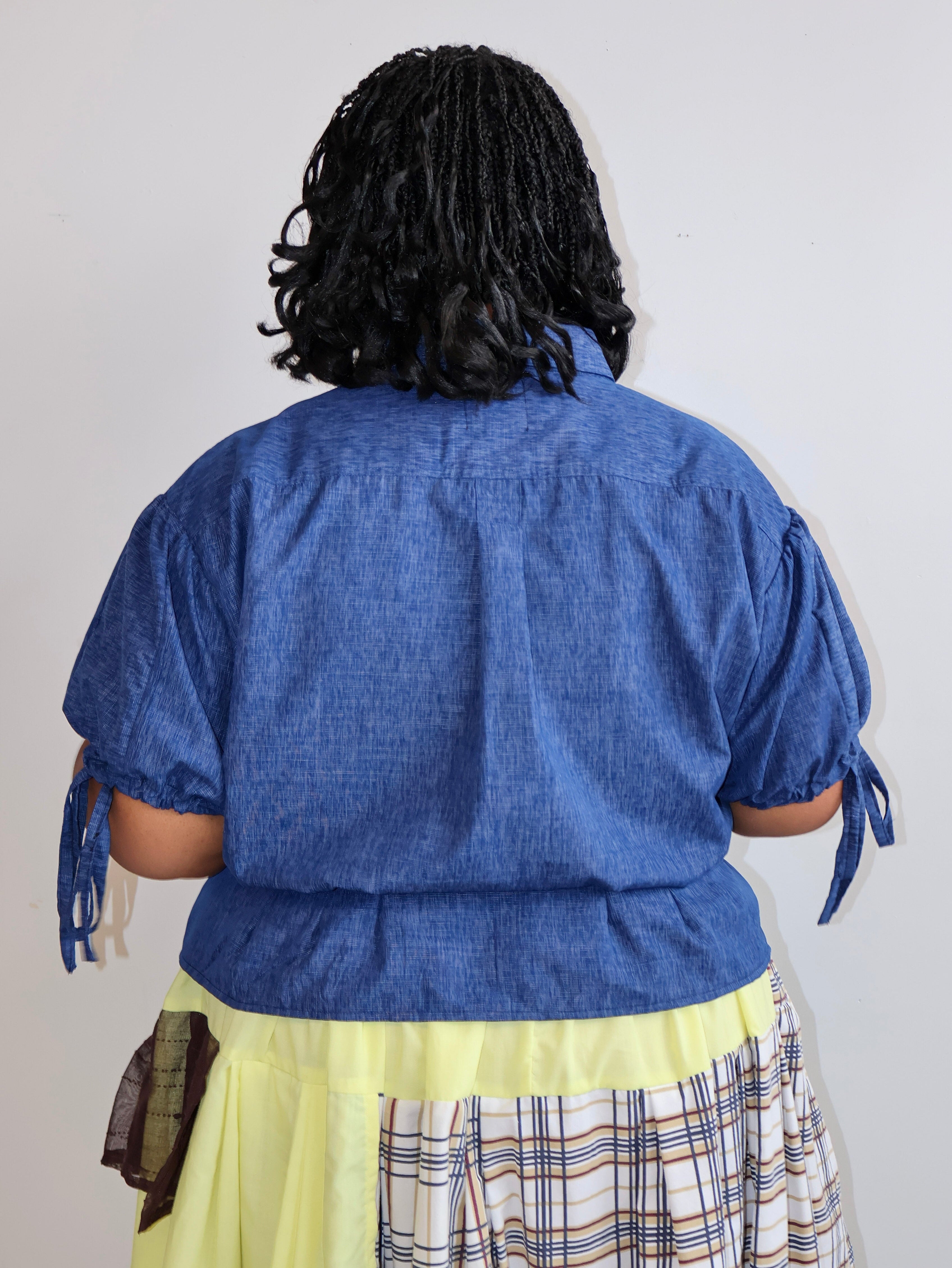 Grandpa's Shirts - Denim Puff Sleeve Shirt (3X)