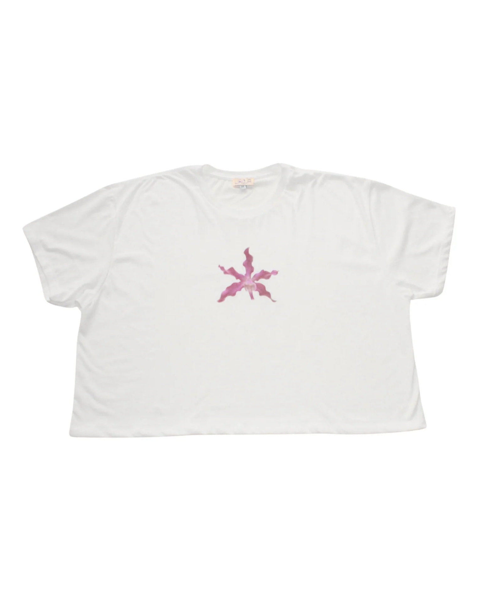 Laila Textiles - Wavy Orchid Cropped Tee (3X)