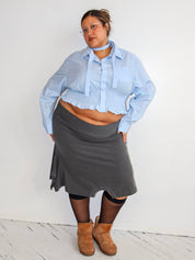 Gina Corrieri x BRZ - Gray Midi T-Skirt (XL-3X)