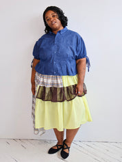 makmak - Brown and Butter Yellow Skirt (XL-5X)