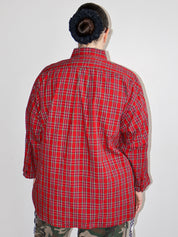 Tiberi x BRZ - Red Plaid Top (2X)