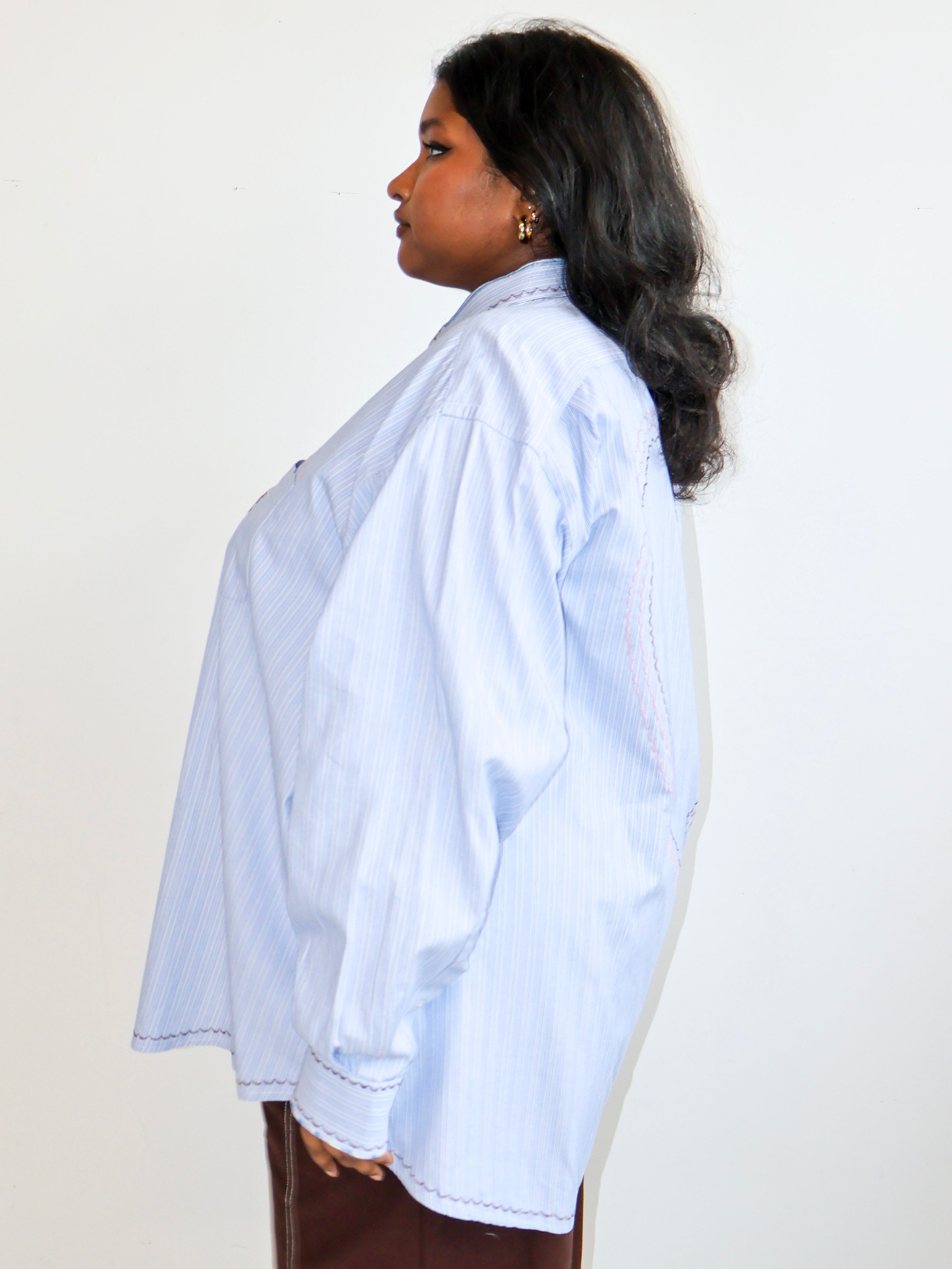 Cute Tender Memory x BRZ - Blue Plaid Pegasus Shirt (3X)