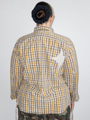 Tiberi x BRZ - Yellow Plaid Top (XL)