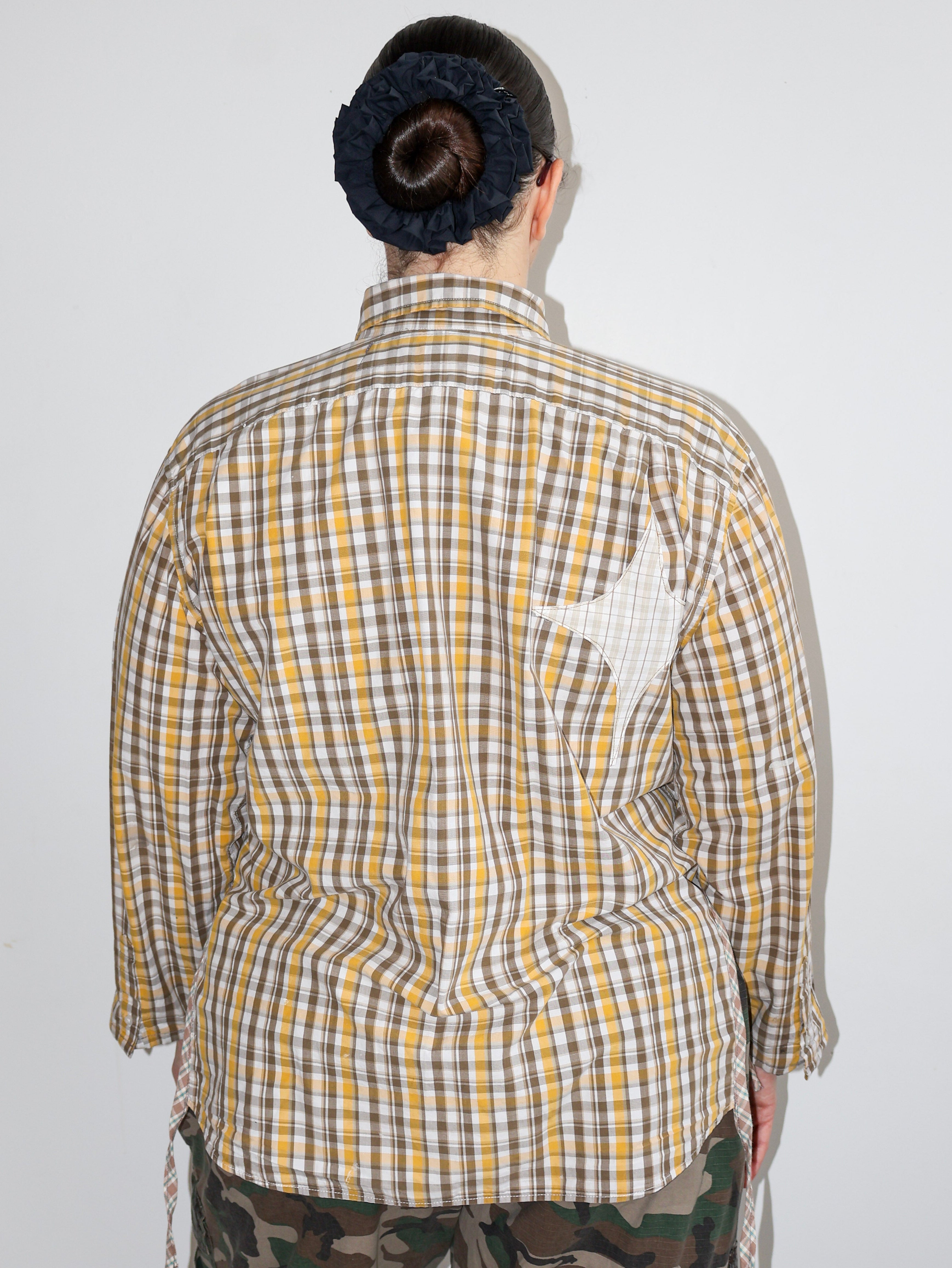 Tiberi x BRZ - Yellow Plaid Top (XL)