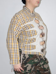 Tiberi x BRZ - Yellow Plaid Top (XL)