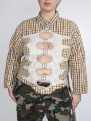 Tiberi x BRZ - Yellow Plaid Top (XL)