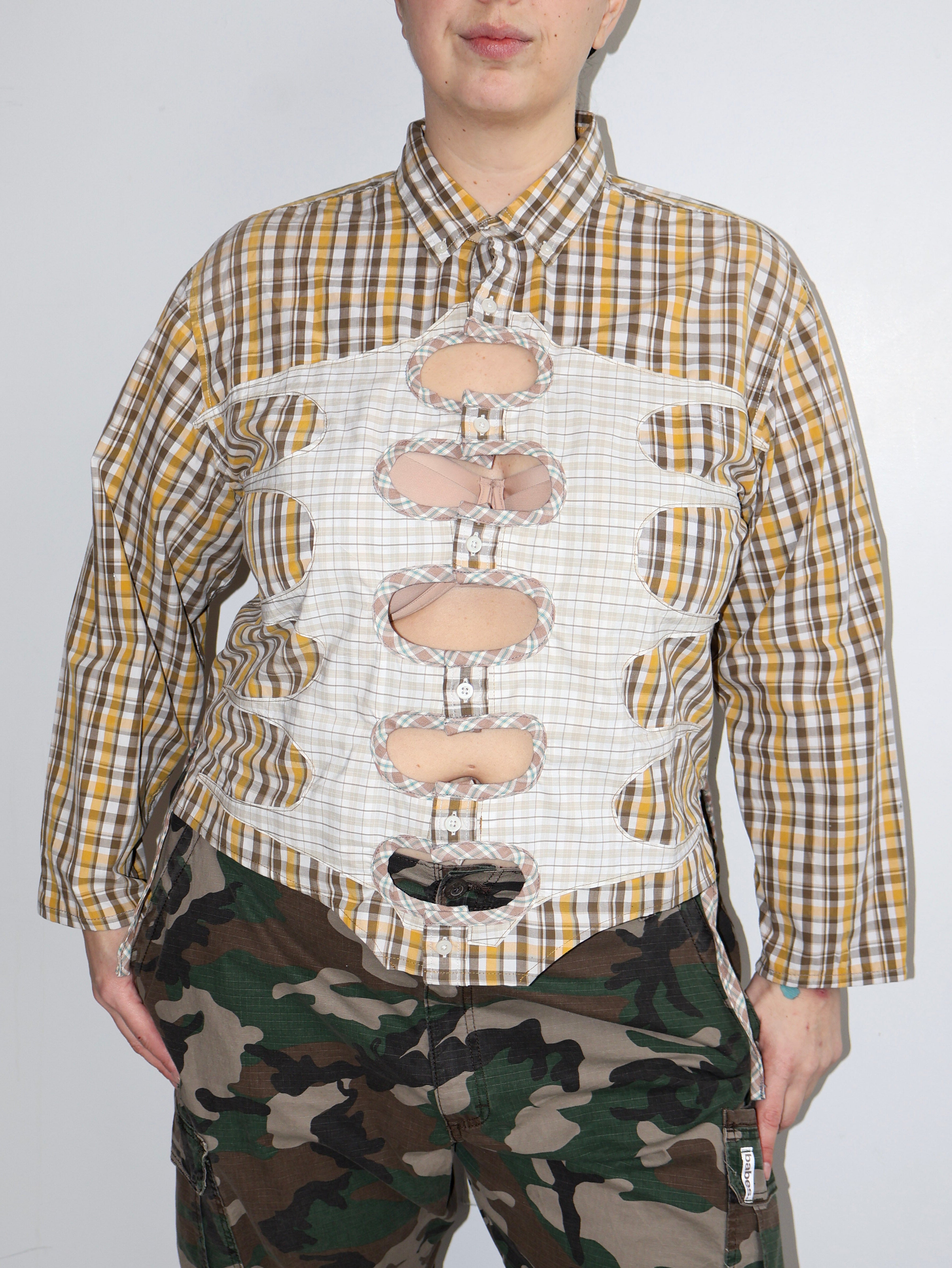 Tiberi x BRZ - Yellow Plaid Top (XL)