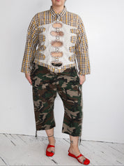 Tiberi x BRZ - Yellow Plaid Top (XL)