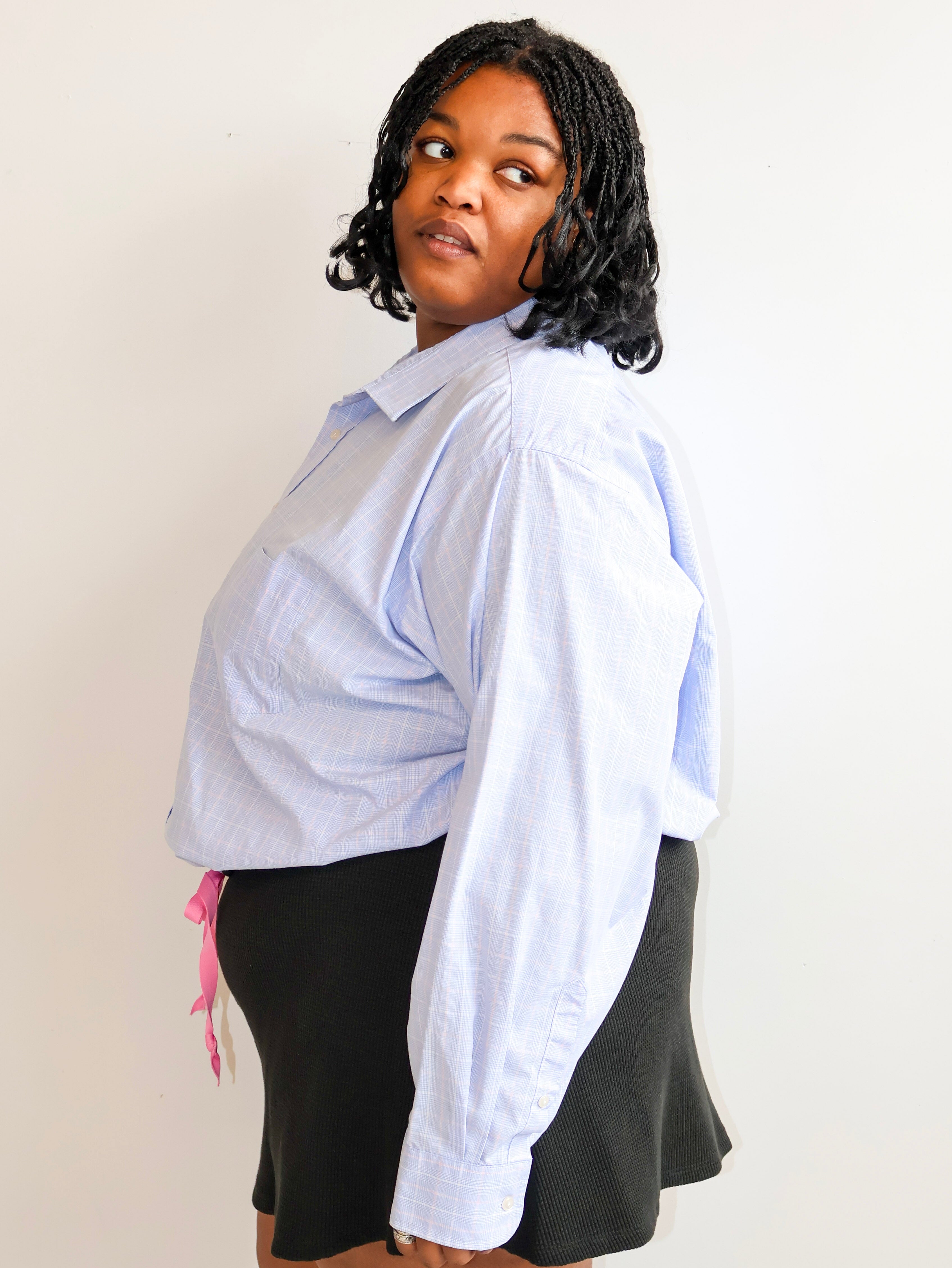 Grandmother Goods - Fred Blue Plaid Button Down (4X)