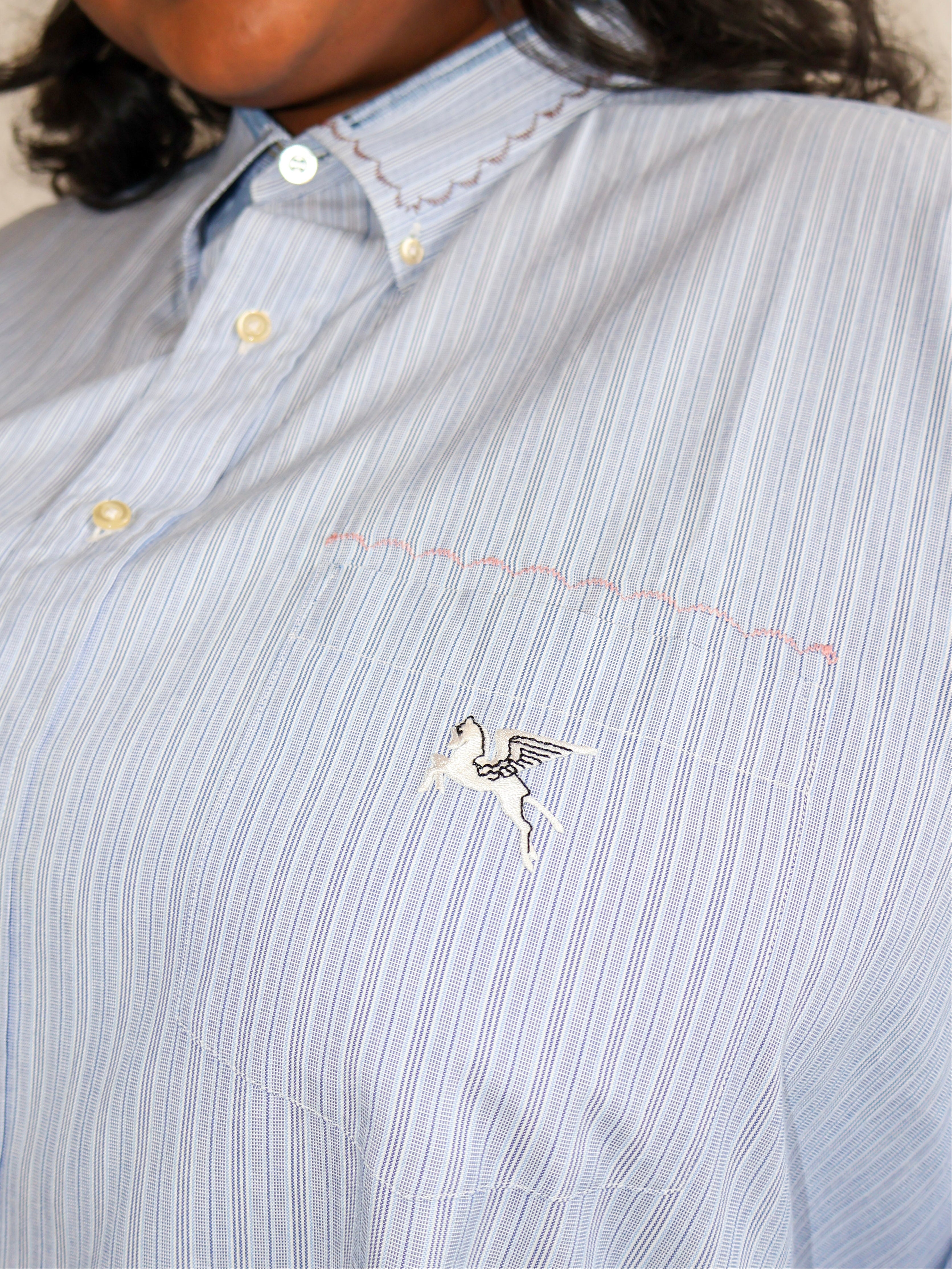 Cute Tender Memory x BRZ - Blue Plaid Pegasus Shirt (3X)