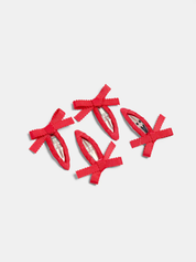 Chunks - Bow Snap Clips in Cherry