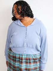 Noble - Blue Waffle Cardigan (XL-3X)