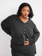 Noble - Ash Waffle Sailor Cardigan (XL-3X)