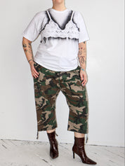 Kenza Iatrides - Flower Bra T-Shirt in White (XL-3X)