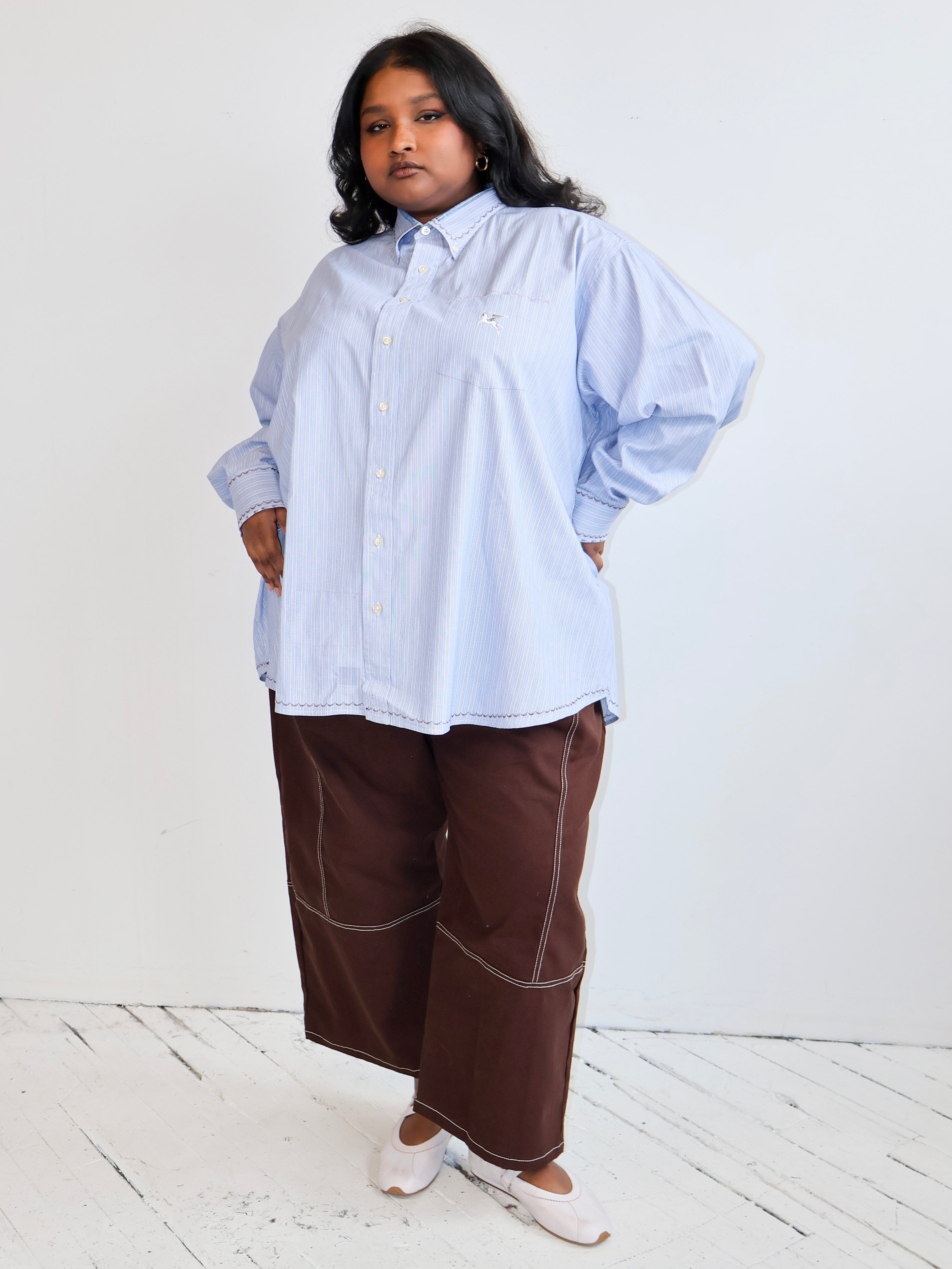 Cute Tender Memory x BRZ - Blue Plaid Pegasus Shirt (3X)