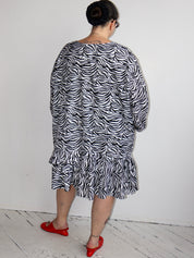 makmak - Zebra Ruffle Dress (1X-5X)