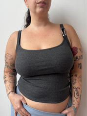 Coco Clem - Carabiner Tank in Slate (L-5X)
