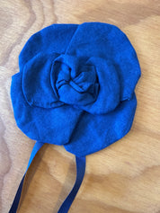 Grandpa's Shirts Brooch - Navy Linen