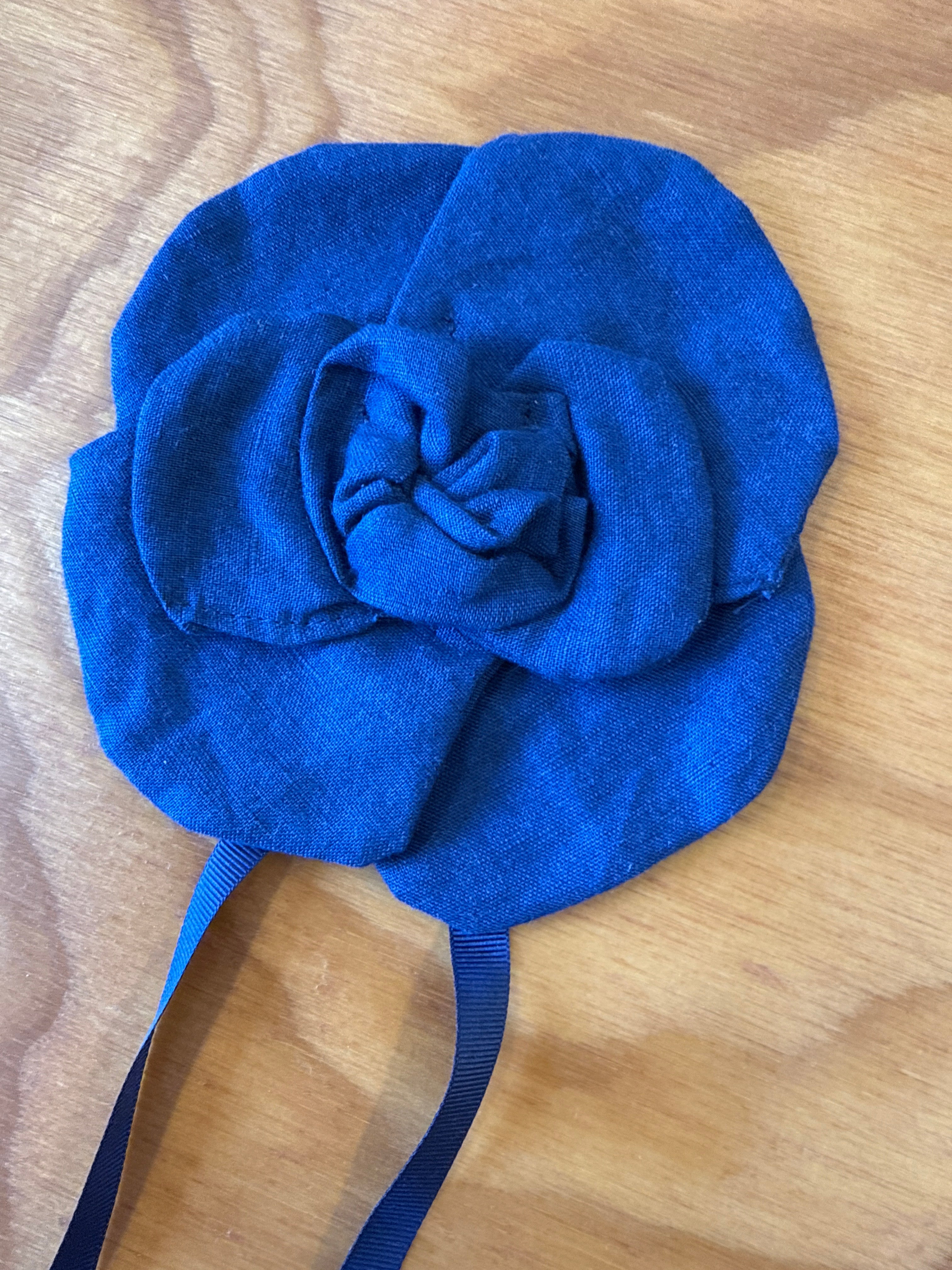 Grandpa's Shirts Brooch - Navy Linen