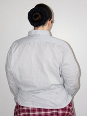 Nena Hansen - Light Grey Stripe Bungee Shirt (1X/2X)