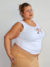 ABL ESTUDIO - Cropped Star Tank Top (1X-4X)