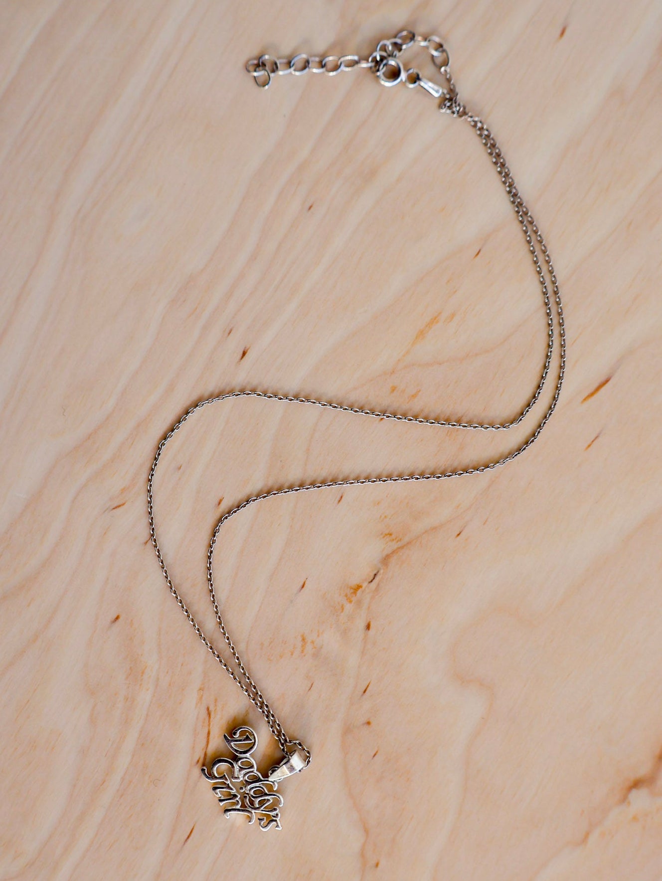 Vintage - Silver "Daddy's Girl" Necklace (16-18”)
