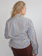 Nena Hansen - Blue + Brown Bungee Shirt (XL/1X)