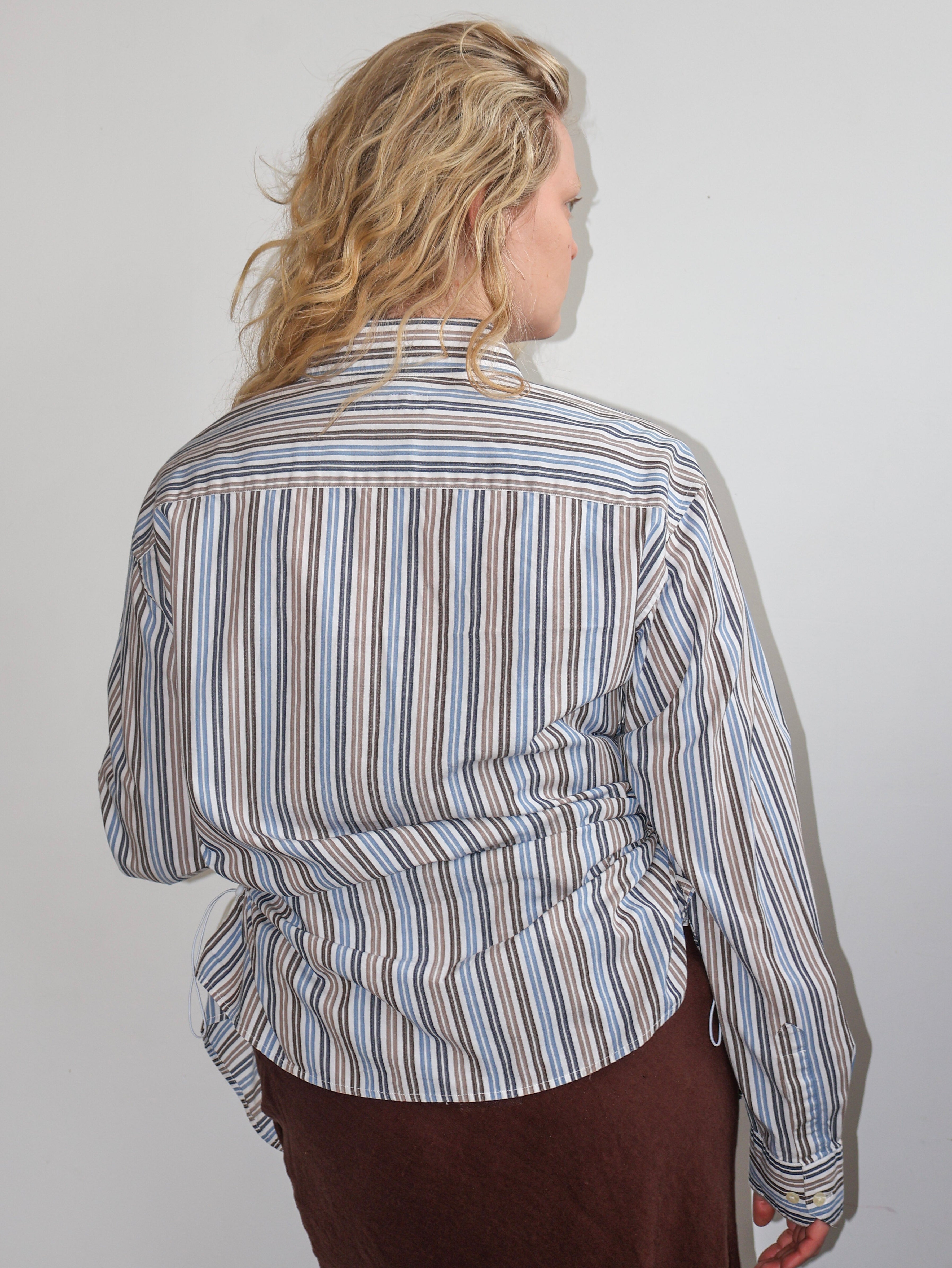 Nena Hansen - Blue + Brown Bungee Shirt (XL/1X)